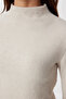 Crop Yumoş Knitted Blouse Lub0236 Beige - 5