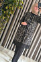 Women's Hijab Clothing Plus Size Stripe Patterned Nisa Set - 3