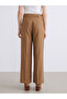 Brown Loose Fit Wide Leg Women's Trousers - 5