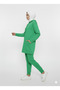Women's Green Hooded Pocketed 100% Cotton Seasonal Jogger Pants Sports 2-Piece Hijab Tracksuit Set _2273 - 6