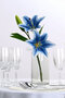 Artificial Flower Luxury 2-Branch Wet Tiger Flower 40 cm Navy Blue - 2