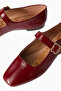 Michaela Burgundy Leather, Square Toe Buckle Mary Jane Women's Shoes - 4