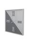 Cambridge Wood Square Grey Wall Clock – Modern Sleek Design, Silent Quartz 60x60 cm - 3