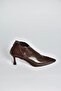 V676523608 Brown Patent Leather Thick Heeled Women's Shoes - 6