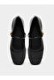 Black Buckle Strap Mary Jane Shoes - 5