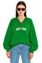 New York Printed Unisex V-Neck Sweatshirt