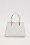Gray Monogram Patterned Handbag - 4