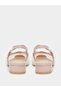 Beige Mesh Mary Jane Shoes with Bow Detail - 5