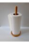 Bamboo Wood Paper Towel Holder with Round Circle Base