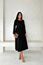 Women Backless Long Sleeve Midi Dress Nbk4311 - 2