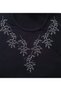 Long Sleeve Luxury Stone Embroidered Clover Fabric Mother Blouse - 2
