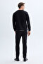 Men's Black Slim Fit Trousers - 2