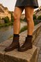 Evelxaris Women's Front Zipper Daily Outdoor Boots 001209 Skin - 4