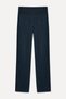 Men's Navy Blue Slim Straight Fit Trousers - 5