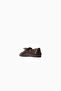 Boast Brown Washed Leather, Lace-Up Women's Loafer Shoes - 3