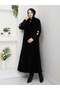 Stand-Up Collar, Ribbed at the Hem, Gold Button Detail, Fok Fabric, Stylish Coat/Jacket - 5