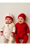 Baby 3-Piece Organic Baby Romper Set with New Year's Themed Hat - 2