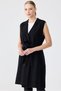 Double-Breasted Collar Buttoned Knitwear Vest Black - 2