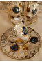 Double Eye Bead Porcelain Hand Painted Coffee Cup Set - 2