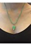 21 cm Steel Green Leaf Beaded Women's Necklace - 3