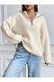 Zippered Knitwear Sweater - 5