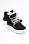 Veyra Women's Black Suede Fur Detailed Sports Boots
