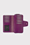Lobby Genuine Leather Plum Portfolio Women's Wallet - 3
