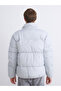Xside Gray Standard Fit Stand Collar Men's Puffer Coat - 5