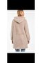 Women's Hooded Zippered Long Welsoft Plush Cardigan with Elasticated Sleeves - 2
