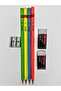 Pencil Eraser Sharpener Set 7 Piece Set Neon Colors - 3