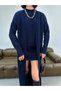 3-Piece Women's Knitwear Set - Long Cardigan and Mini Skirt Set - 3