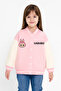 Girl's Labubu Printed College Jacket - 2