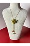 Stone Flower Patterned Steel Necklace