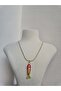 Non-Tarnish Steel Red Moving Fish Necklace - 2
