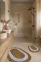 Bathroom Mat Set Wicker Jute 2-Piece Oval Non-Slip Base Water Absorbent Bathroom Rug Decorative Toilet Mat - 3