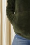 Women's Khaki Green Plush Soft Zippered Hooded Pocket Welsoft Jacket 22Kckteres - 7