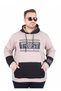 Large Size Hooded Sweat Double Face Trust 25701 Beige