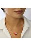 Murano Glass Heart Steel Necklace