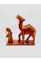 Handmade Wooden Camel with Man Figurine(Large Size), Traditional Arabian Design, Natural Wood, 12 In - 3