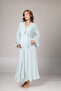 Women's Green Flared Long Sleeve Full Length Winter Special Design Maternity Dressing Gown Nightgown Set - 6