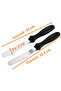 Metal Pastry Spatula Set of 2 and Steel Scraper 25 cm Pastry Smoothing Comb Knife and Pastry Decorating Comb - 4