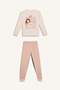 100% Cotton Printed Elastic Waist Pajama Set for Girls F6233A825Wn