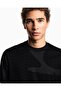 Men's Regular Fit Logo Emboss Pattern Round Neck Short Sleeve Black T-Shirt Em002957 Af10017-Fc - 4