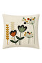 Punch Embroidered Linen Colorful Floral Pattern Throw Pillow Cover - 43*43 cm - - 3