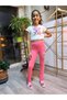 Girl's Tights Winter Cotton Elastic Waist Teddy Bear Pink - 7