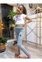 Girl's Leggings Winter Ribbed Cotton Elastic Waist Embroidered Daisy Gray