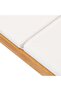 Sun Lounger with Cushion Solid Teak Wood Cream - 7