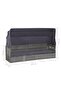 Garden Bed with Canopy Grey 205x62 cm Poly Rattan - 3