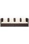 Garden Bed with Cushion & Pillows Poly Rattan Brown - 4