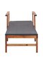 Sun Lounger Poly Rattan and Solid Acacia Wood Black - 6